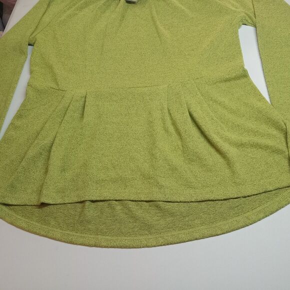 DG2 by Diane Gilman Raglan Sleeve Brushed Sweater Knit Peplum Top, Large - Picture 3 of 9